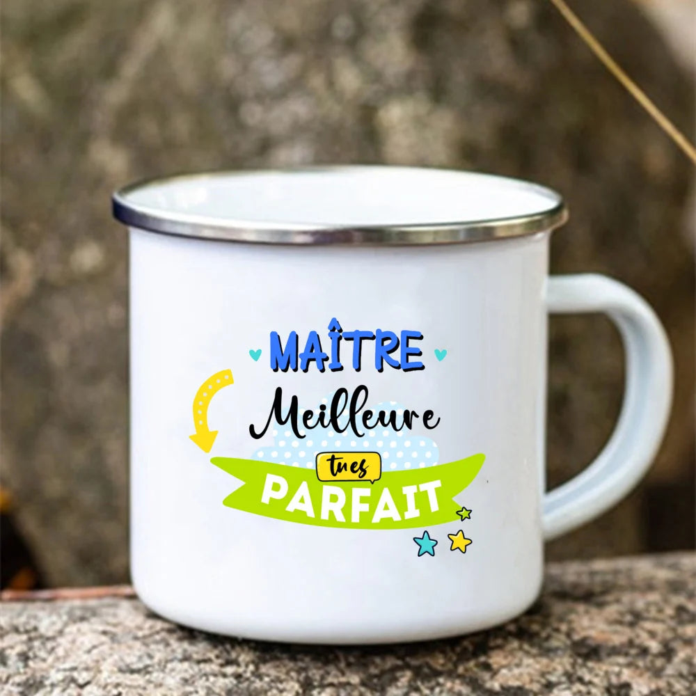 Thank You Super Teacher Enamel Mug | Unique Teacher Gift