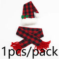 Christmas Plaid Wine Bottle Cover – Mini Scarf & Hat Set
