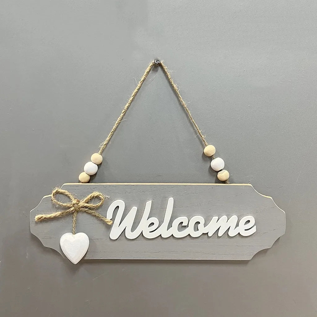 Rustic Wooden Hanging Wall Sign | HOME & WELCOME Decor