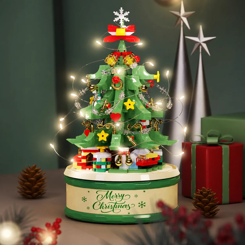 LED Christmas Tree Building Block Music Box – 683 PCS Set