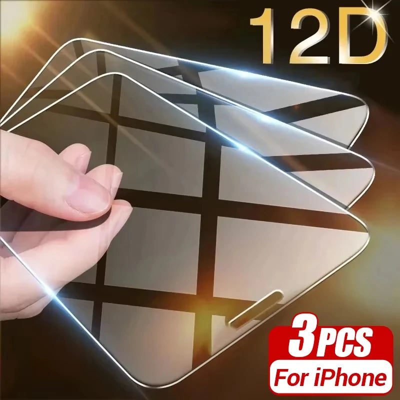 AKABEILA Tempered Glass Screen Protector for iPhone 1-3 Pack