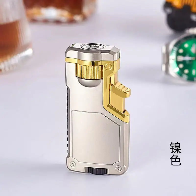 Tri-Color Flame Windproof Butane Lighter | Creative Gift