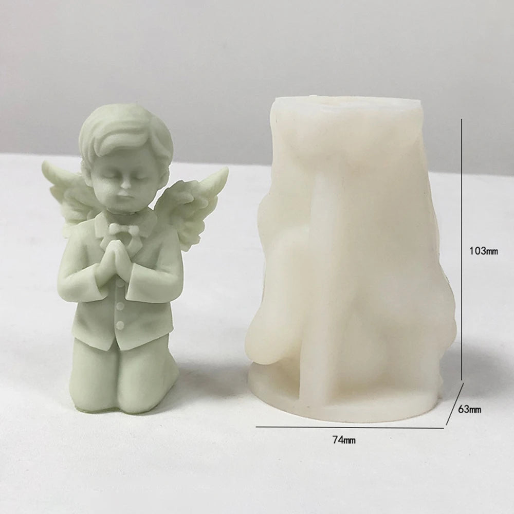 Kneeling Angel Silicone Mold – Candle, Soap & Resin Cast