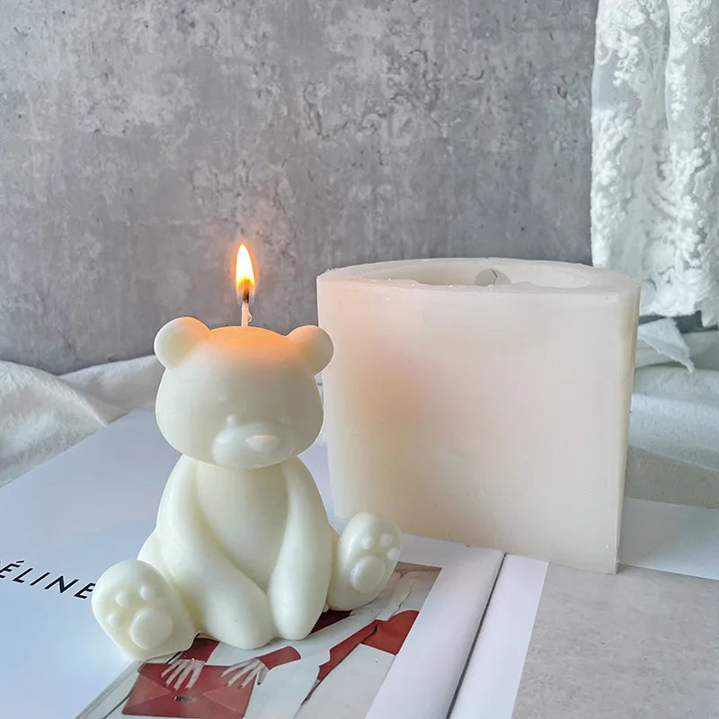 3D Bear Silicone Mold – Candle, Soap & Resin DIY Craft