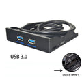 Dual USB Hub 3.5" Floppy Bay Front Panel – USB 3.0 & 2.0