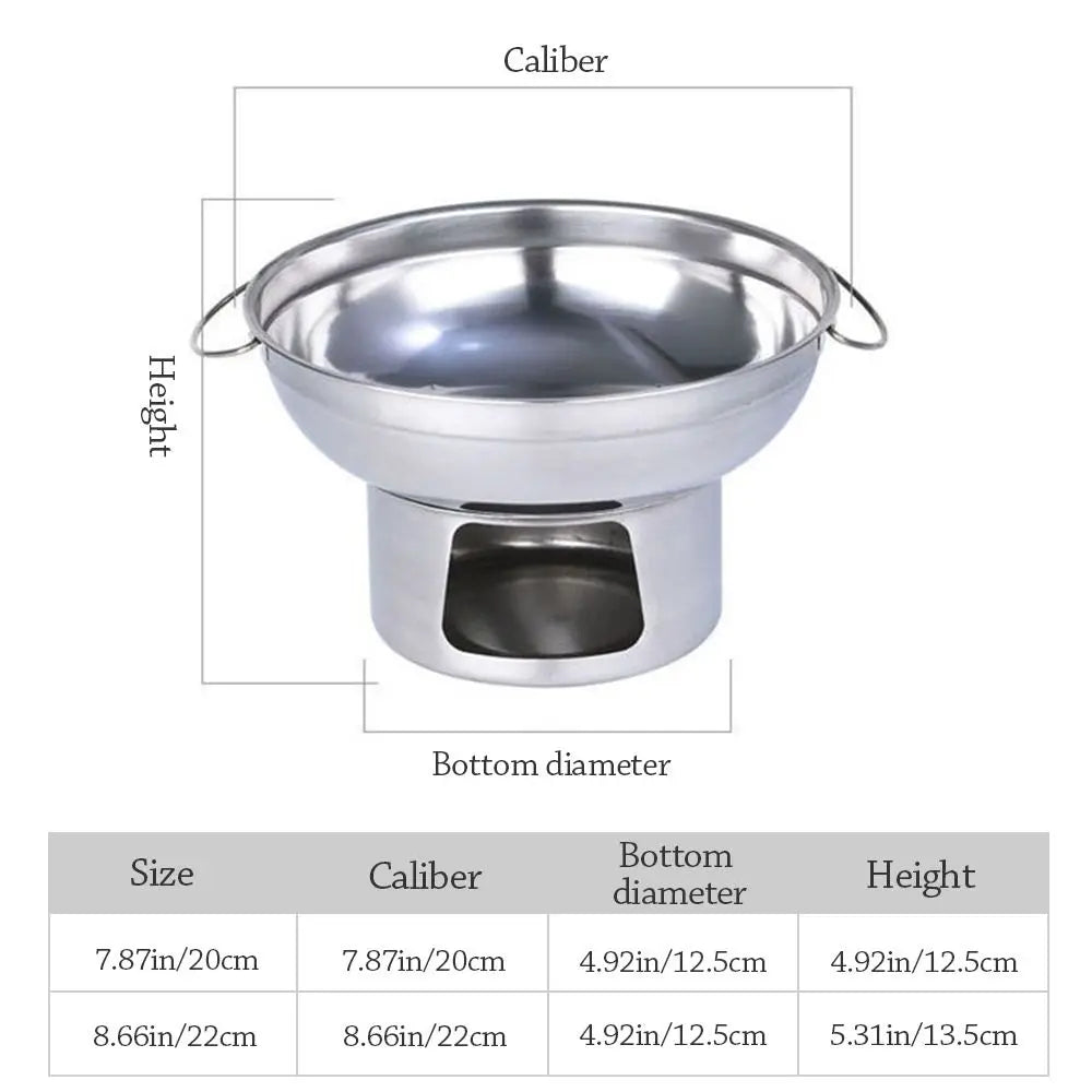 Stainless Steel Hot Pot Double Handles 20/22cm – Kitchen & Outdoor