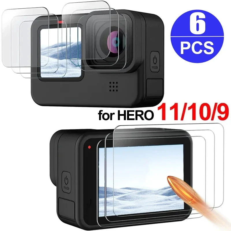 Tempered Glass Screen Protector for GoPro Hero 9/10/11/12 Black