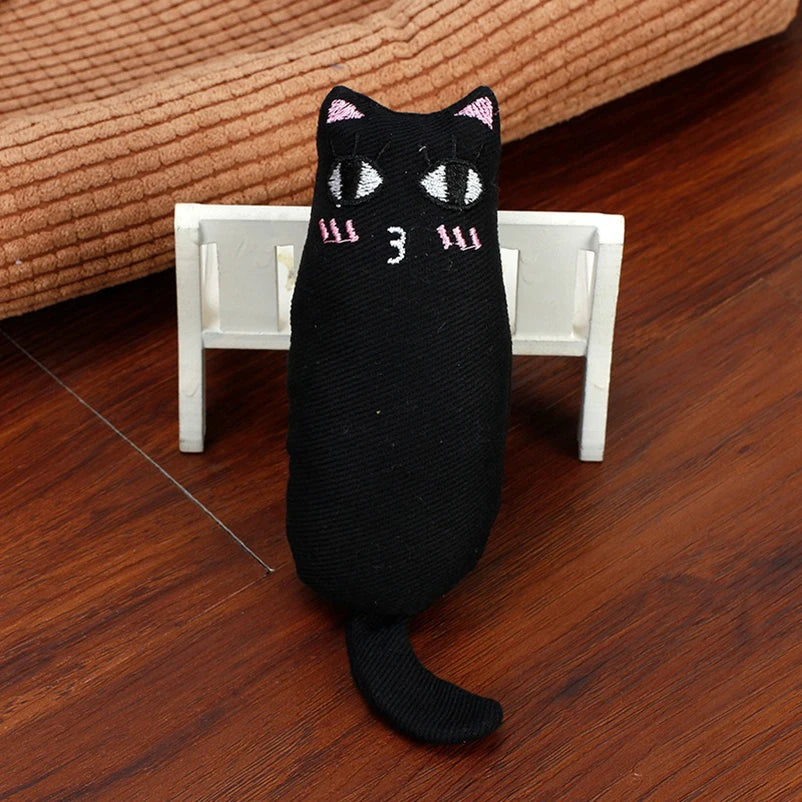 Soft Plush Catnip Thumb Pillow Toy – Interactive Cat Teether
