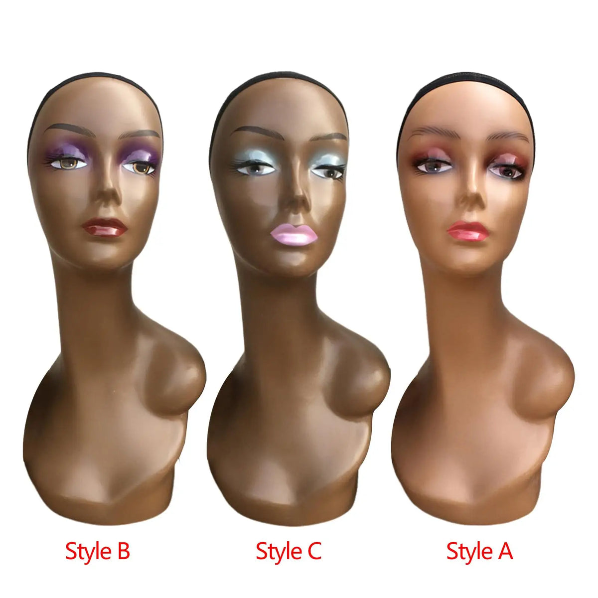 Female Mannequin Head with Shoulders 48cm – Wig & Display