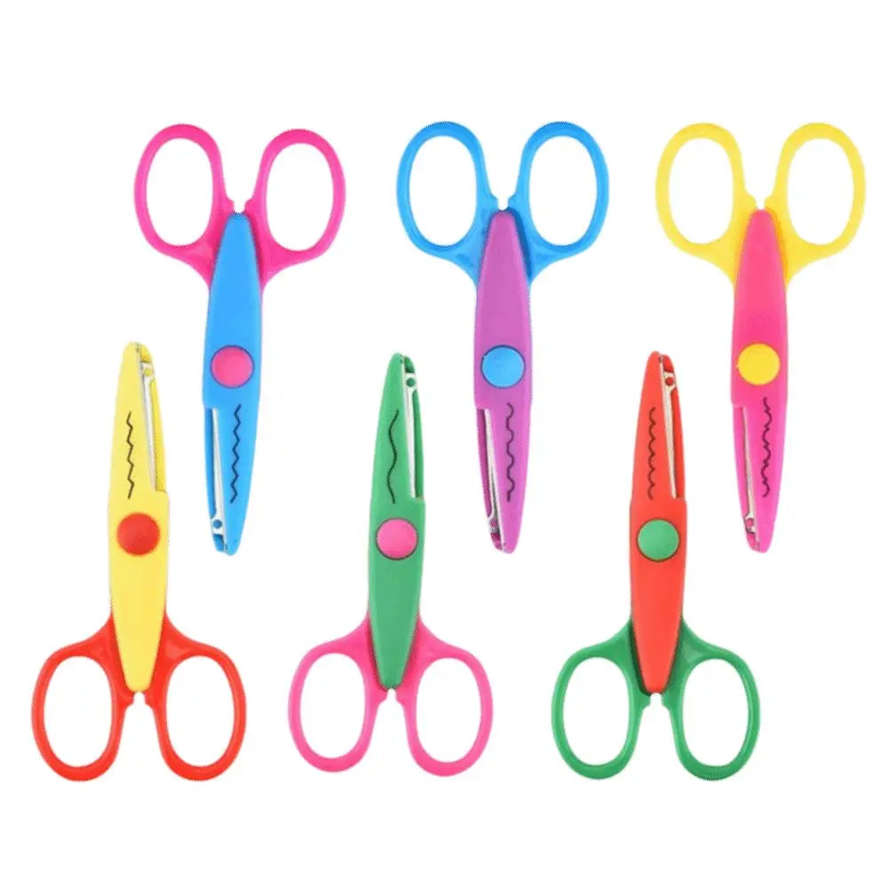 DIY Lace Safety Scissors – Wavy Pattern Art Scissors 1–6 Pack