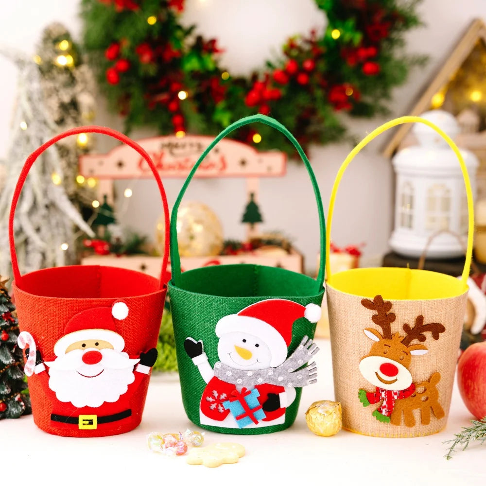 Santa Claus Christmas Gift Bag – Washable Reusable Candy Bag