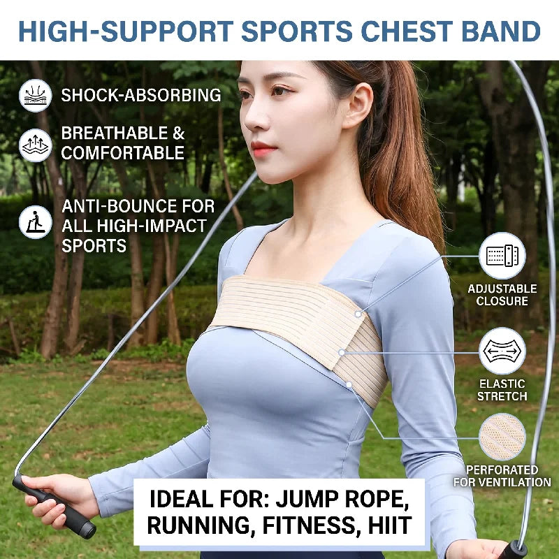Breathable Adjustable Breast Implant Stabilizer Compression Band