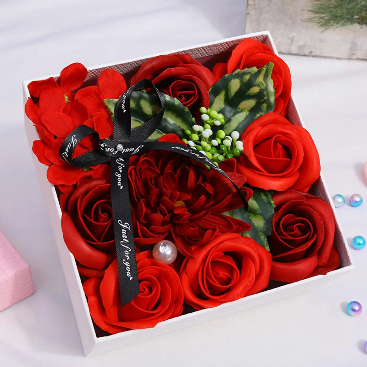 Rose Soap Flower Gift Box – Floral Scented Bouquet