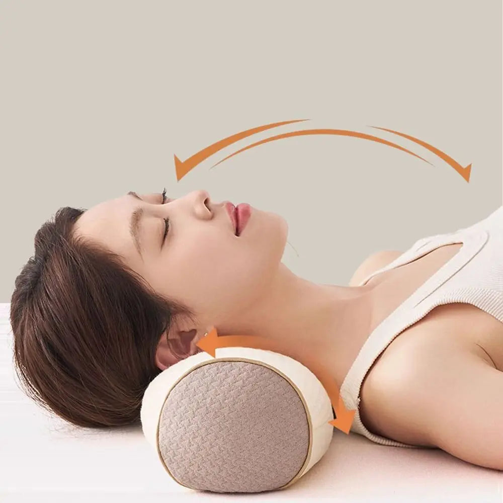 Cylindrical Buckwheat Pillow – Ergonomic Neck & Spine Support