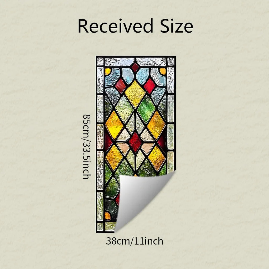 Vintage Check Static Cling Window Film – PVC Decorative Film