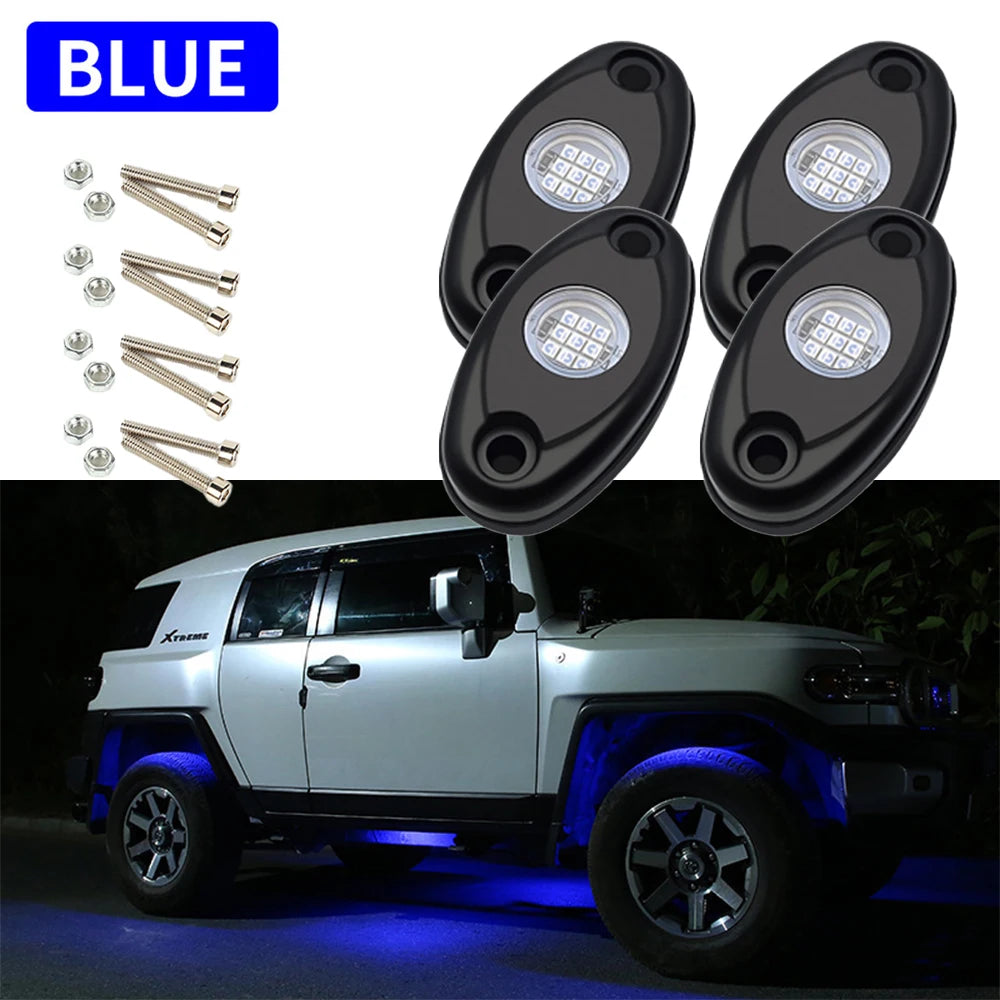 9-LED RGB Rock Light IP67 Underbody Lamp – Jeep Truck ATV UTV