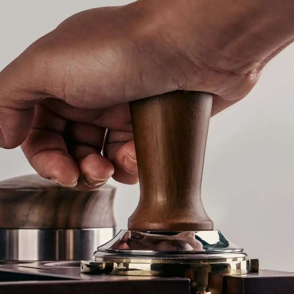 Coffee Tamper 51/53/58mm Wood Handle & Stainless Steel Base