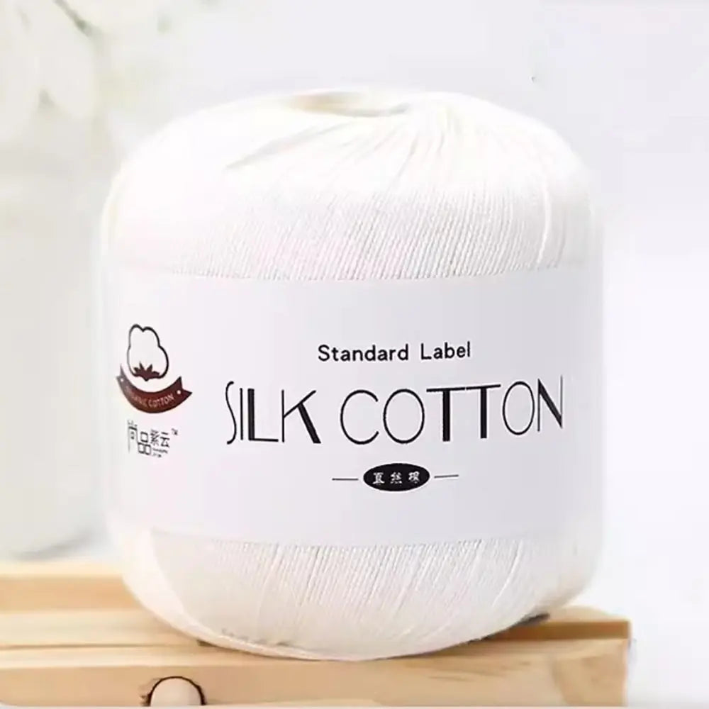 Milk Silk Cotton Soft Crochet Knitting Yarn – 50g Skein