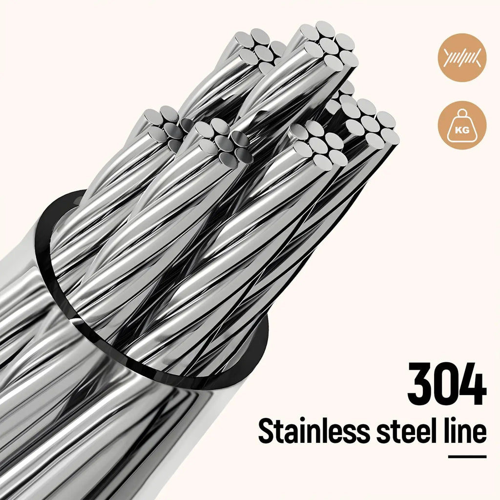 Retractable Clothesline – Waterproof Stainless Steel Wire 4.5m