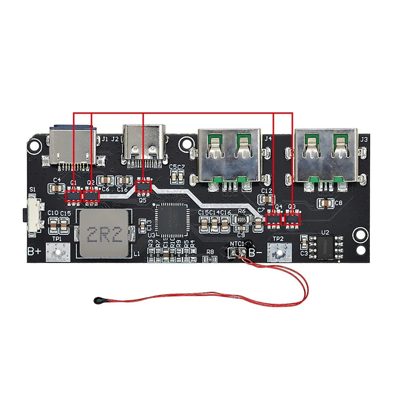 22.5W QC4+ PD3.0 DIY Power Bank Module – 5-Port Fast Charge
