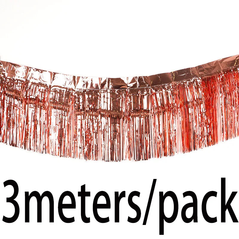 Christmas Rainsilk Banner Party Decoration – 3m Roll, 29.6cm