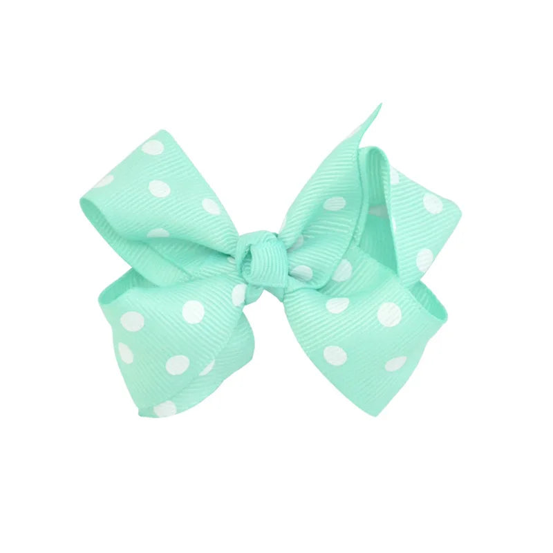 12-Pack Handmade Grosgrain Ribbon Bow Hair Clips for Girls