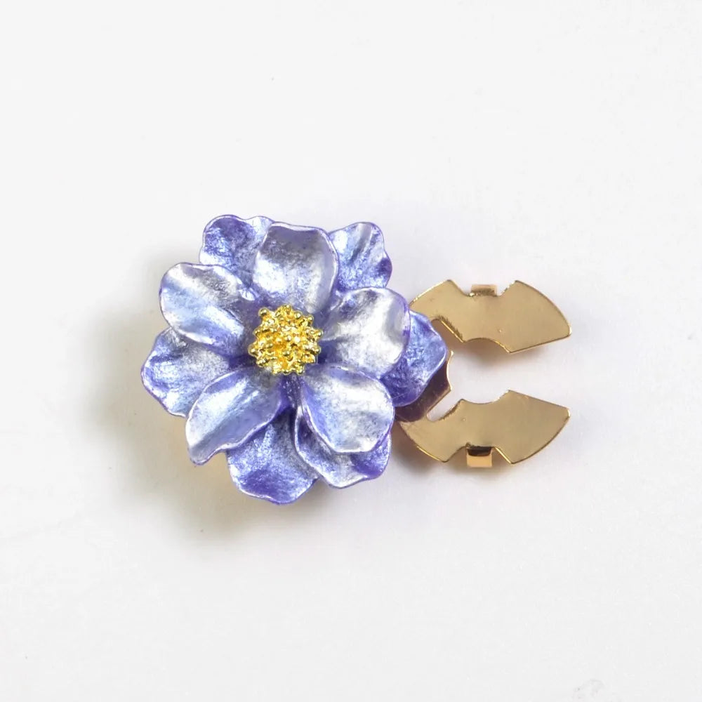 Pearlescent Gardenia Flower Button Covers – DIY Cuff Clips