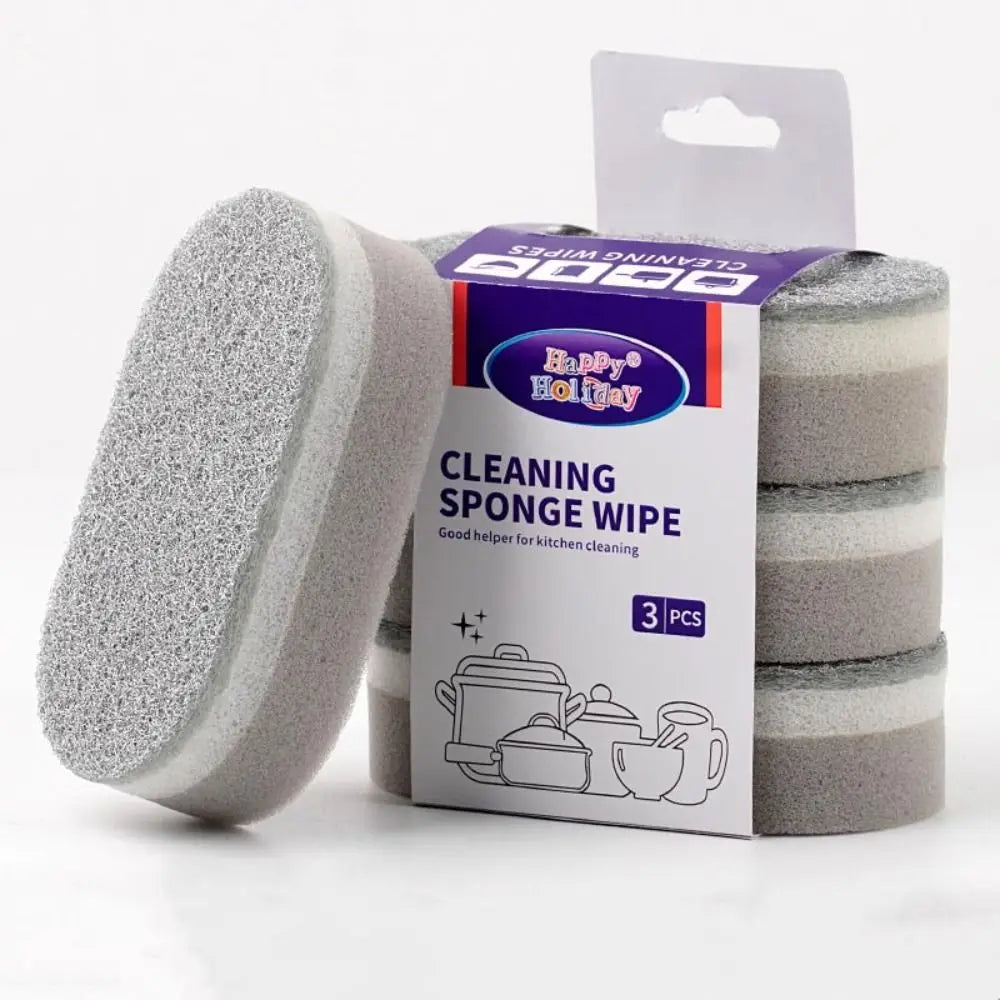 Three-Layer Double-Sided Dishwashing Sponge – 1/2/3 Pack