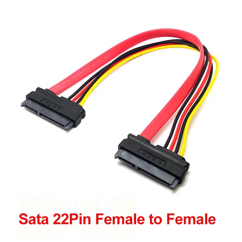 OULLX 22-Pin SATA Male to Female Adapter Cable 30/50cm