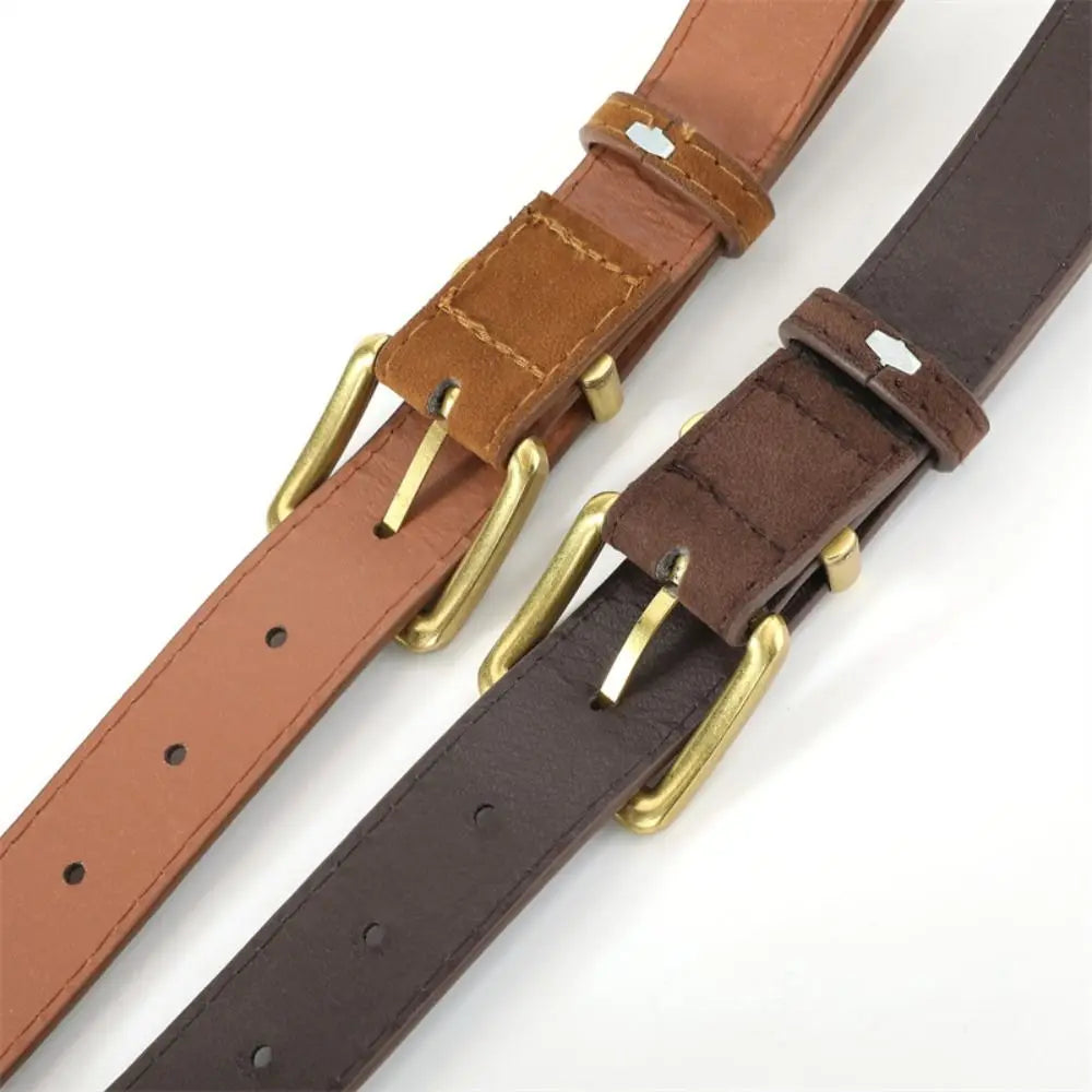 Women's Retro Pin Buckle PU Leather Belt – Casual & Business