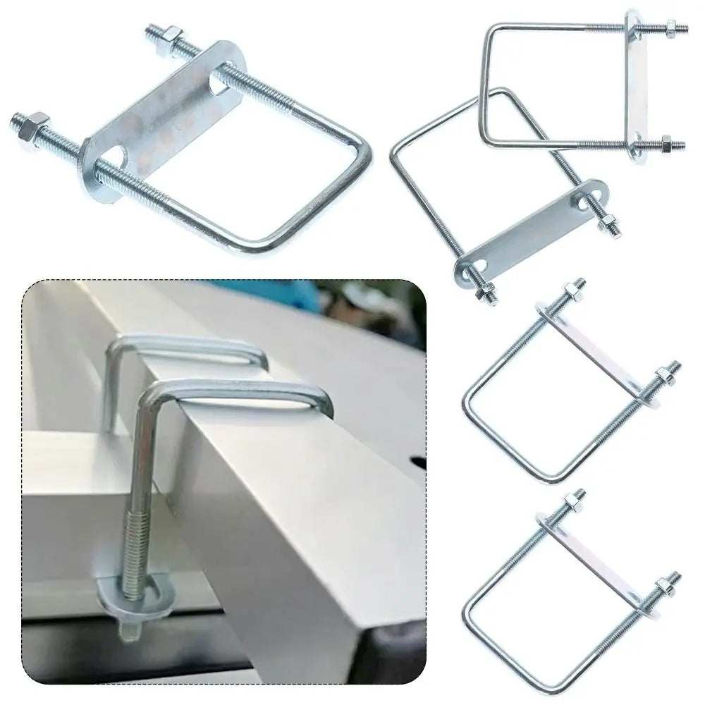 2-Pack M6 Right Angle Square U-Bolt Pipe Clamp with Baffle
