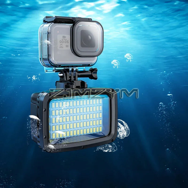 1800LM 60-LED Waterproof Underwater Camera Fill Light 40m