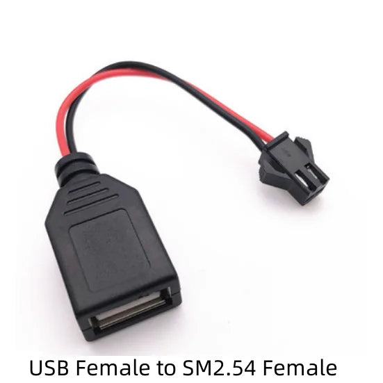 10cm USB to SM2.54-2P Charging Cable for RC Cars & Boats