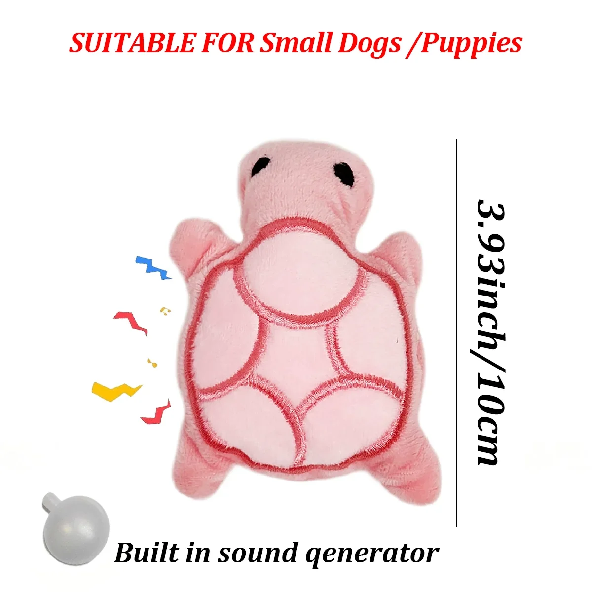 Mini Turtle Plush Dog Chew Toy – Durable & Bite-Resistant