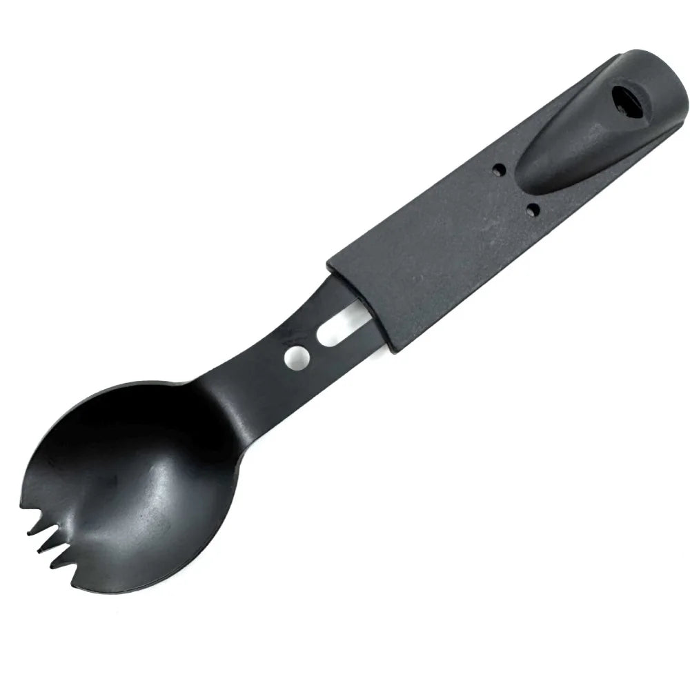 Stainless Steel Camping Cutlery Set – Knife, Fork, Spoon & Whistle