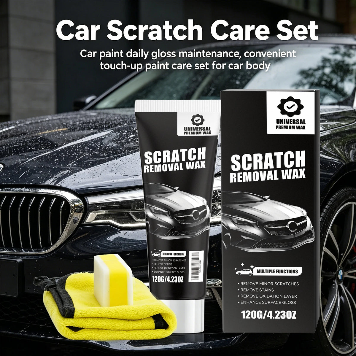 Car Scratch Repair Kit – Gloss Coating with Sponge & Towel