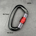 D-Shape Aluminum Safety Carabiner 4KN/25KN – Climbing Lock