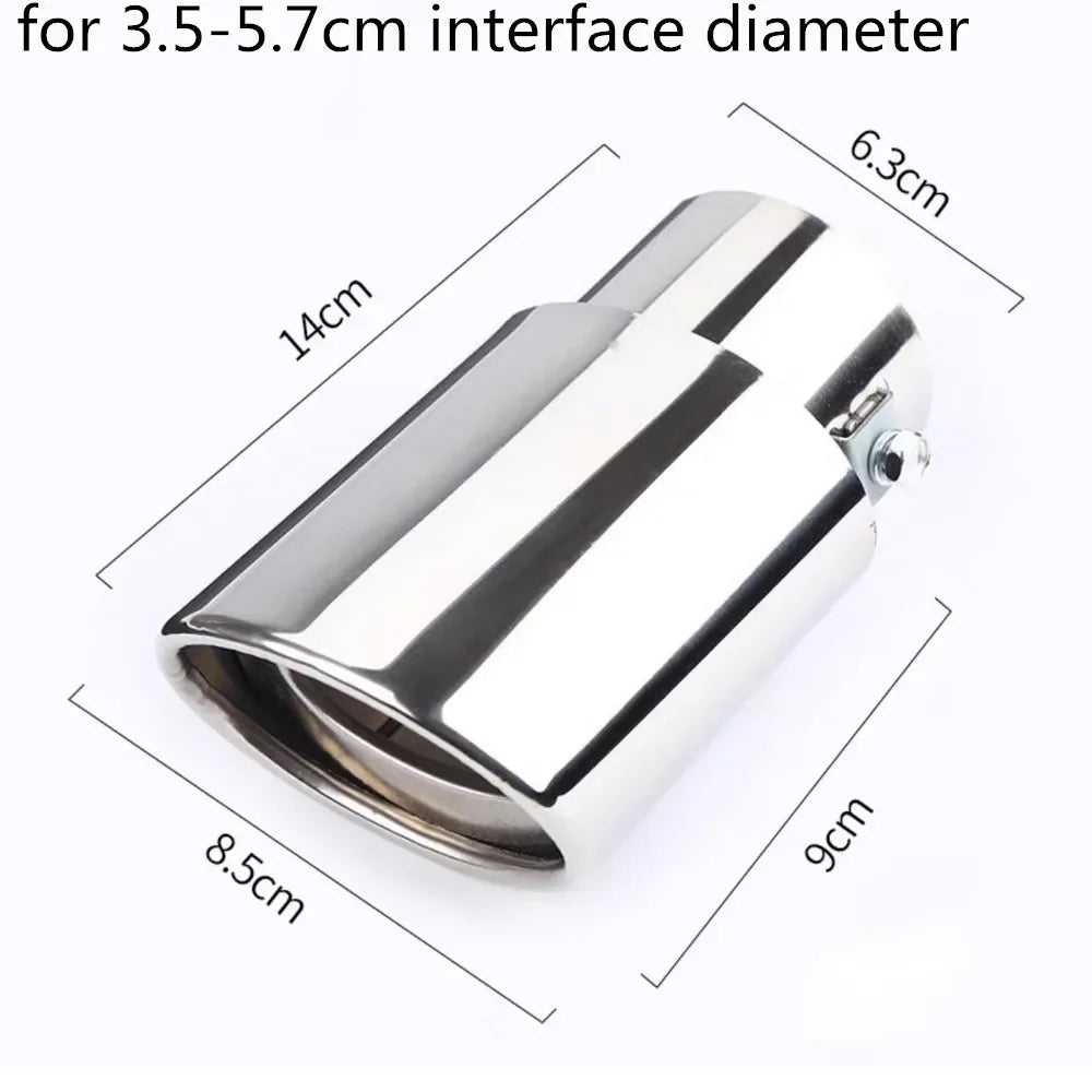 Universal Round Black Stainless Steel Exhaust Tip – Titanium