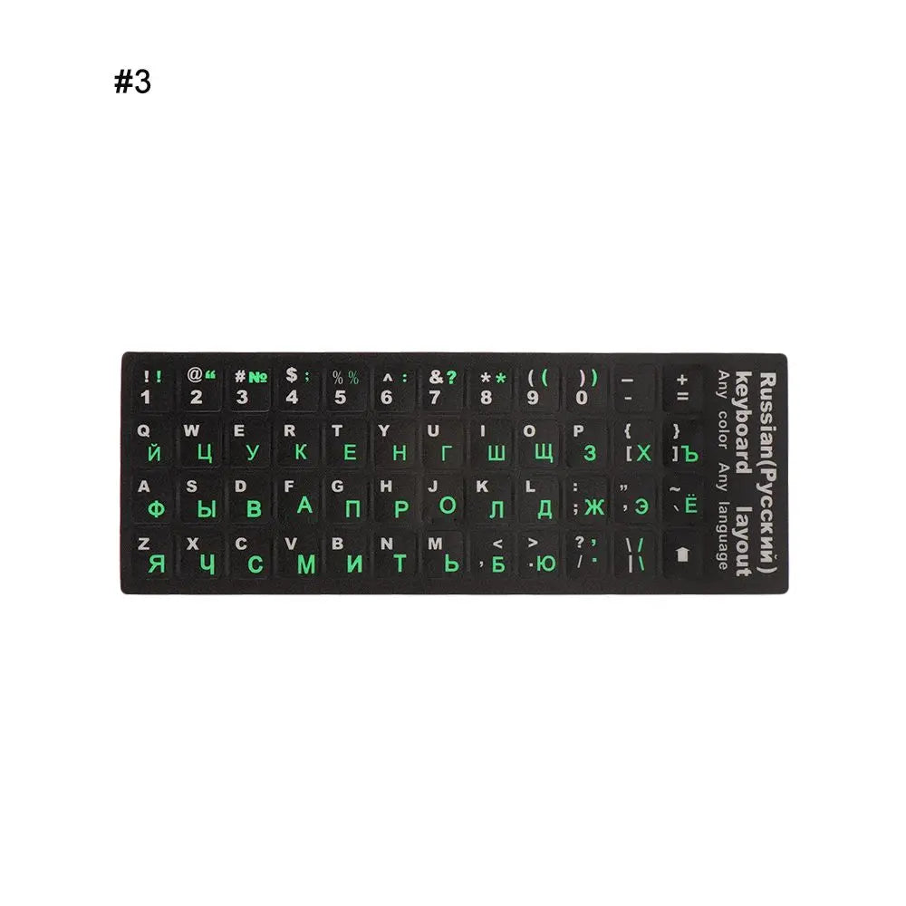 Russian Keyboard Stickers – Waterproof Frosted PVC Layout