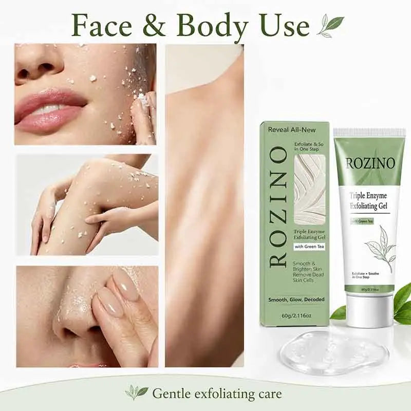 ROZINO Green Tea Triple Enzyme Exfoliating Gel 60g