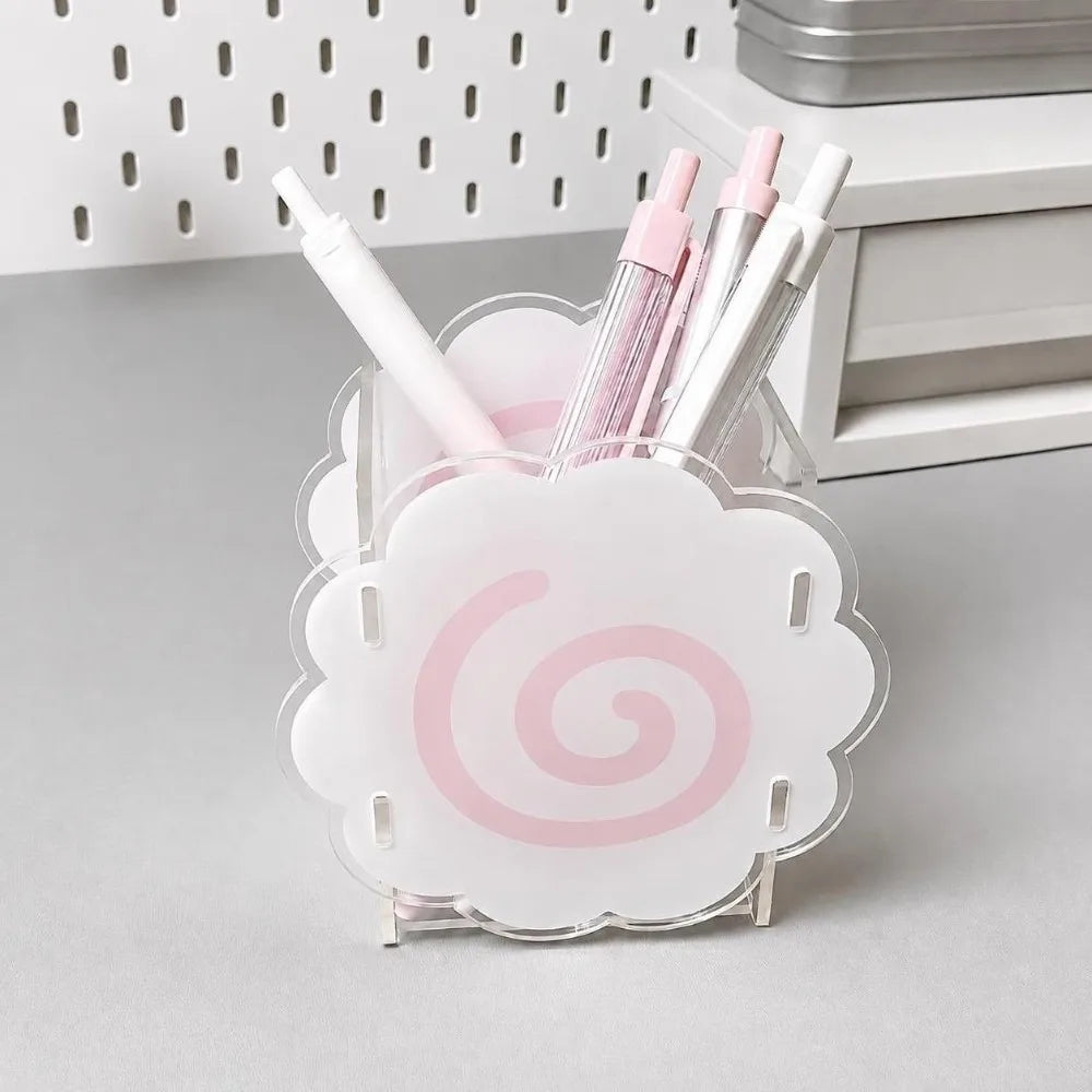 Acrylic Pen Holder – Cute Desktop Organizer for Home & Office