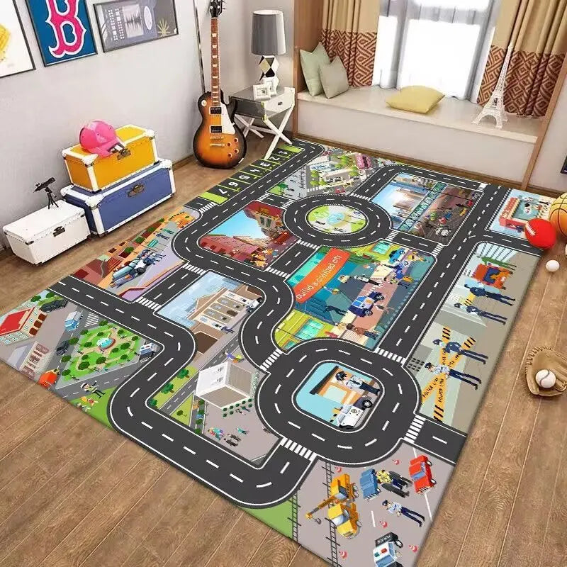 Kids City Road Map Play Mat – Car & Traffic Carpet