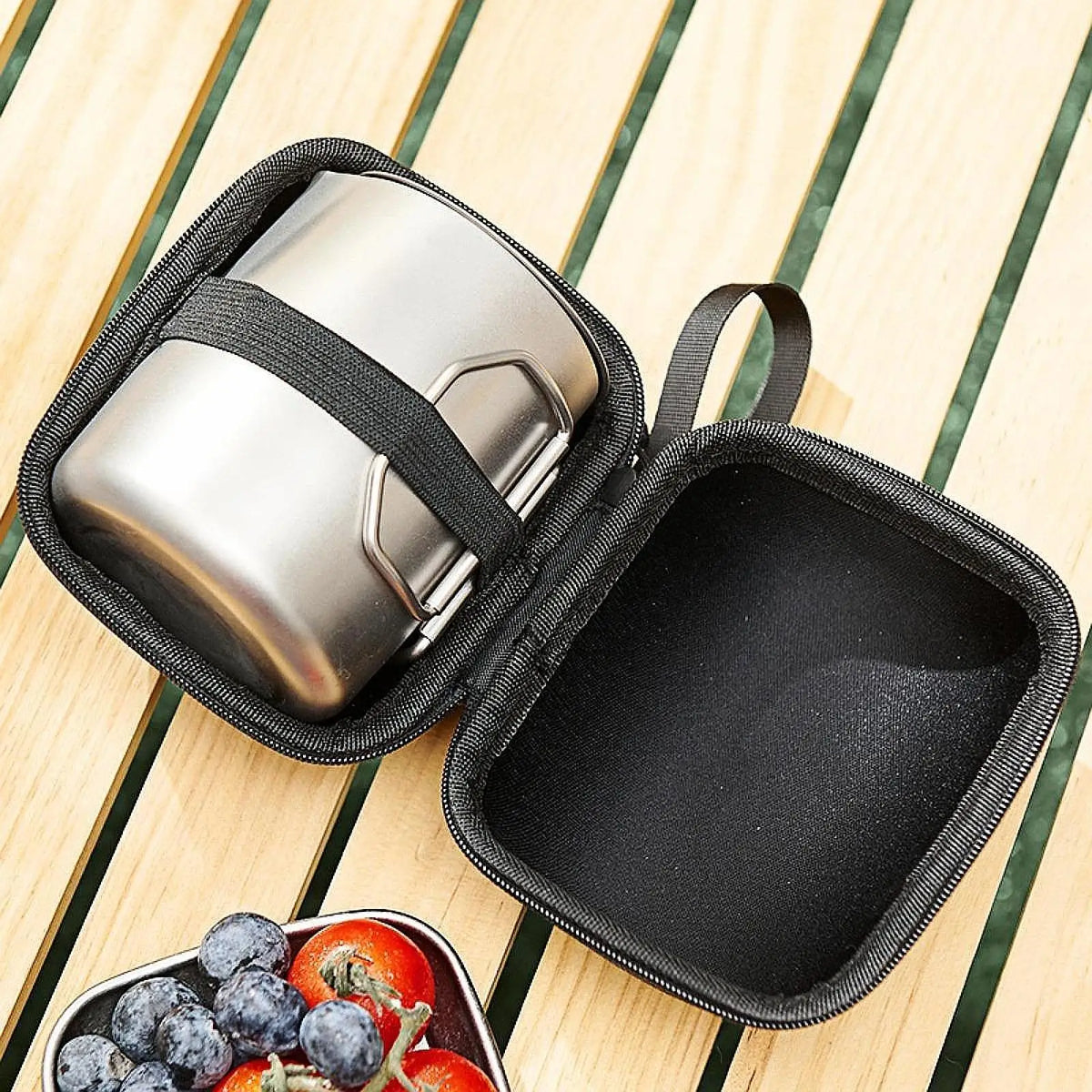 Titanium Kung Fu Tea Set – Portable Travel Teapot & 4 Cups