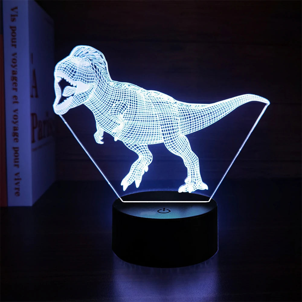 Spinosaurus 3D LED Night Light for Kids – 7 Color Dino Lamp