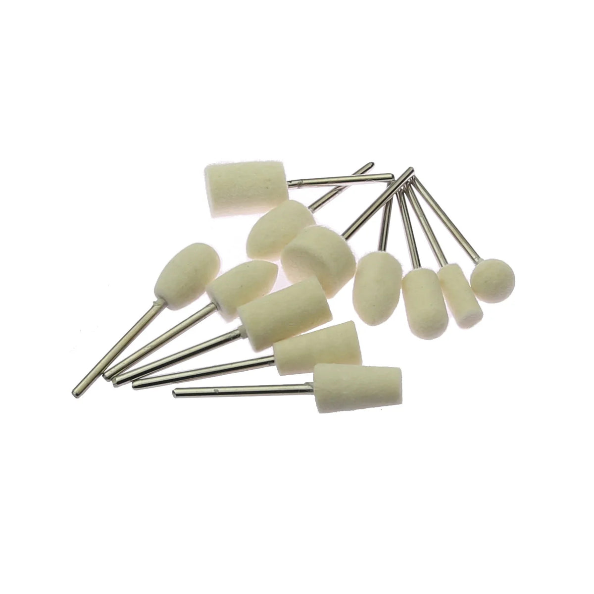 12-Piece Ceramic Grinding & Wool Felt Polishing Mounted Points Set