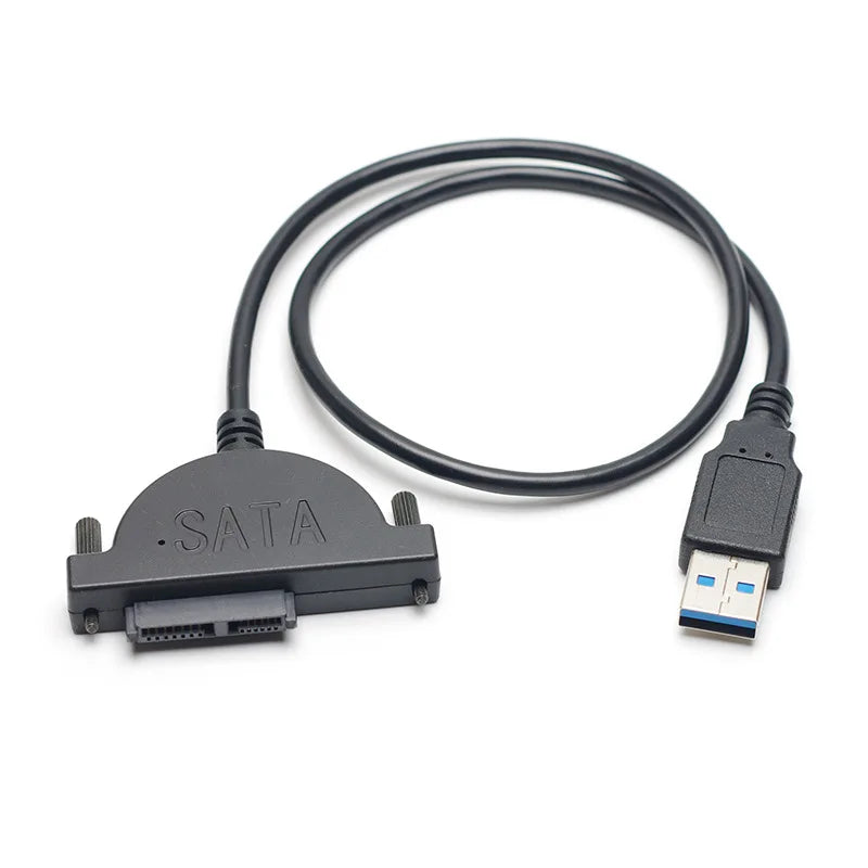 USB 2.0 to SATA 7+6 Pin CD/DVD-ROM Drive Adapter Cable