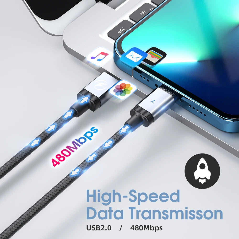 FONKEN 65W Magnetic USB-C Cable | Fast Charge & Data Sync