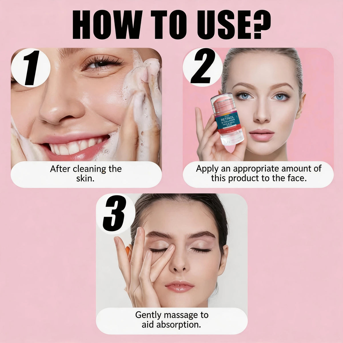 YCHZ Retinol Collagen Facial Care Stick | 5-in-1 Moisturizer