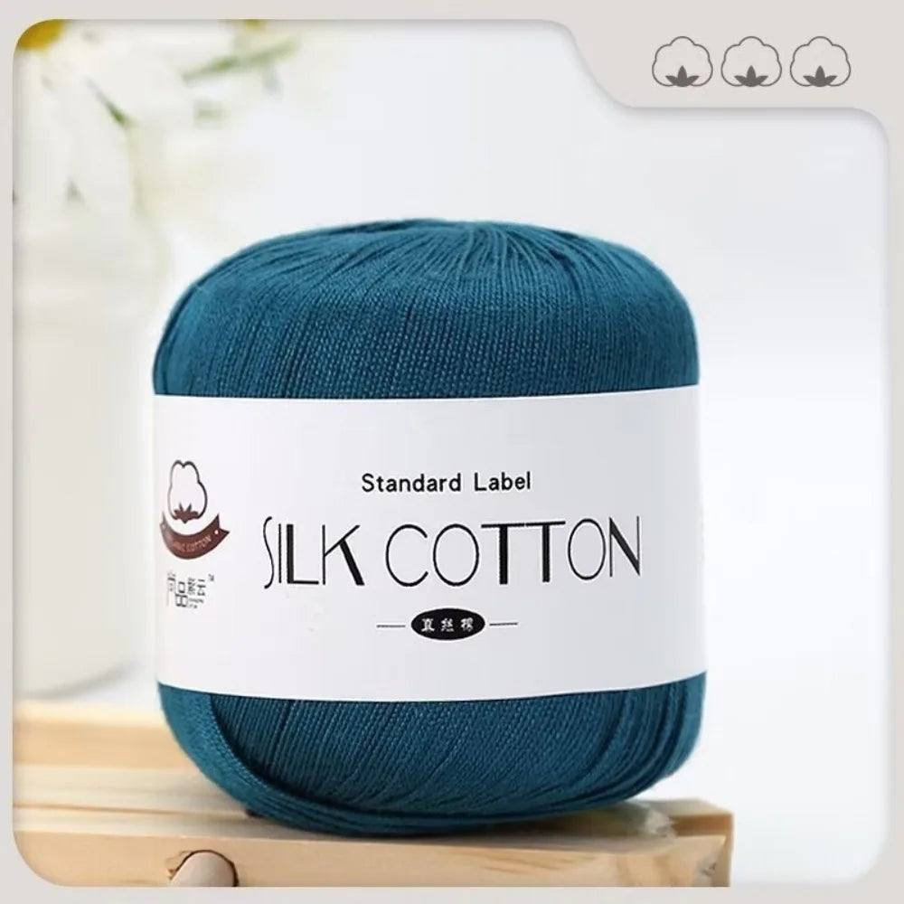 Milk Silk Cotton Soft Crochet Knitting Yarn – 50g Skein