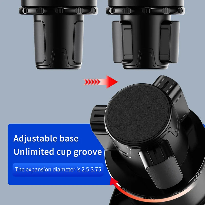 360° Rotating Car Cup Holder Extender & Dining Tray